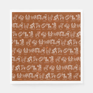 Tierkreis-Zeichen-Papierserviette (orange) Serviette