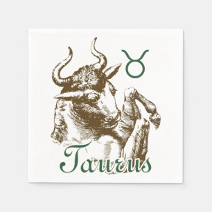 Tierkreis-Zeichen-Stier-Symbol Serviette