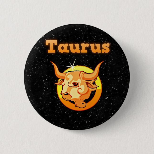 Tierkreiszeichen Stier Button (Vorderseite)