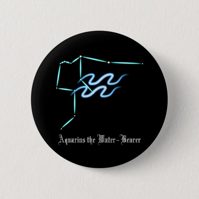 Tierkreiszeichen Wassermann-Taste Button (Vorderseite)