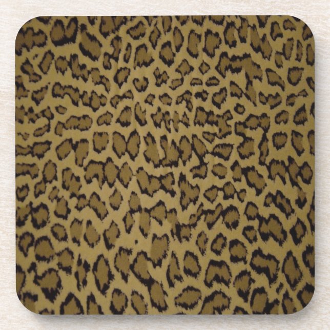 TIERLEOPARDRUCK GETRÄNKEUNTERSETZER (Vorderseite)