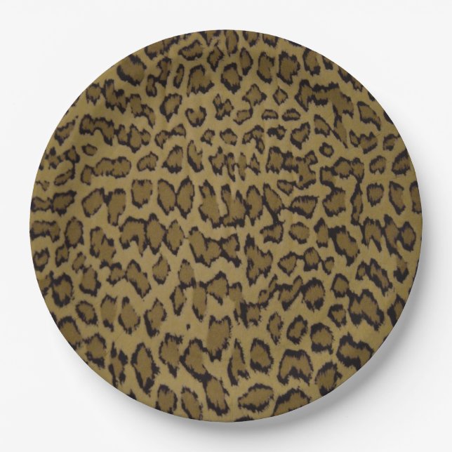 TIERLEOPARDRUCK PAPPTELLER (Vorderseite)