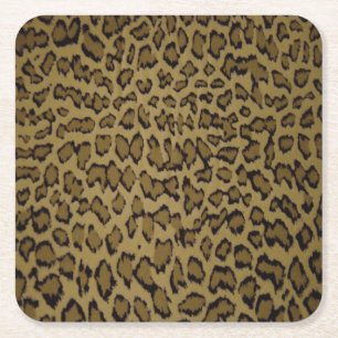 TIERLEOPARDRUCK RECHTECKIGER PAPPUNTERSETZER