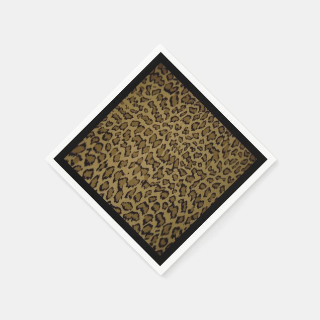 TIERLEOPARDRUCK SERVIETTE (Ecke)