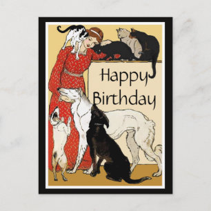 Tierliebhaber Alles Gute zum Geburtstag Postkarte