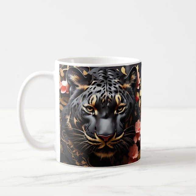 Tierliebhaber Big Cat Wildlife Safari Raubtiere Kaffeetasse (Links)