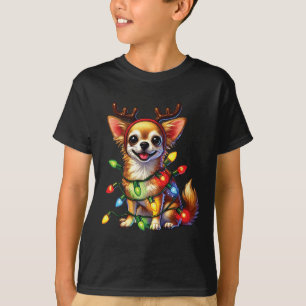 Tierliebhaber Chihuahua Hunde Reindeer Christma T-Shirt