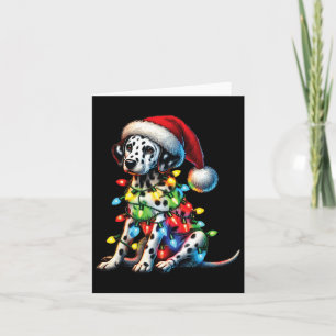 Tierliebhaber Dalmatiner Hunde Weihnachtsmannmütze Karte