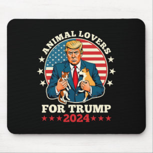 Tierliebhaber für Trump-Kampagne 2024 für Katzen u Mousepad