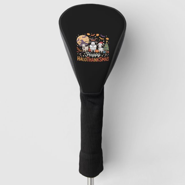 Tierliebhaber glückliche Hallothanksmas Essentia Golf Headcover (Vorderseite)