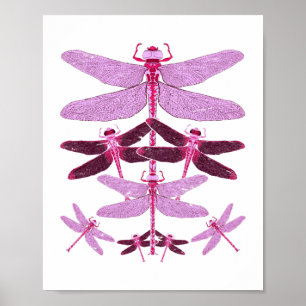 Tierliebhaber Insektengeschenk-Libelle Poster