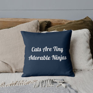 Tierliebhaber Lustige Katzen-Mama DIY-Zitat auf Bl Kissen