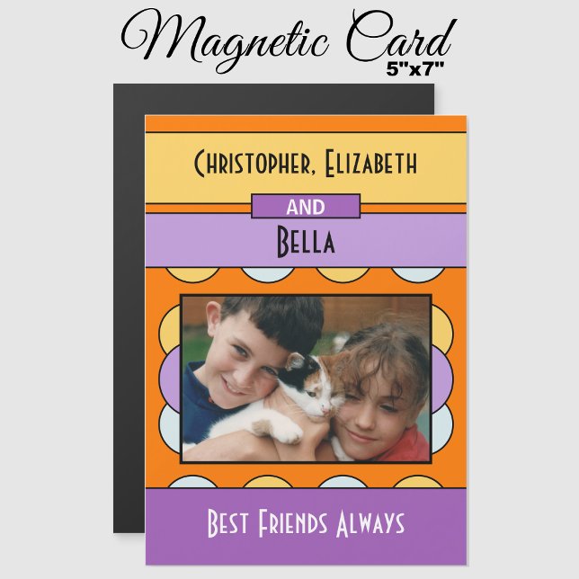 Tierliebhaber Magnetkarte Foto Orange Kühlschrank Magneteinladung (Von Creator hochgeladen)