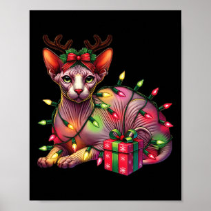 Tierliebhaber Niedliche Sphynx-Katzenrennläufer Poster