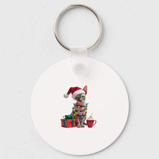 Tierliebhaber Niedliche Sphynx-Katzenrennläufer Schlüsselanhänger (Vorderseite)