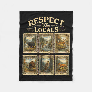 Tierliebhaber Stempel Wildlife Wildtier Respekt Fleecedecke