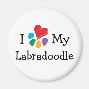 TierLover_I Herz mein Labradoodle Magnet