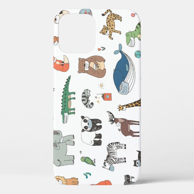 Tiermaske der Kinder, Virusmuster. Case-Mate iPhone Hülle (Rückseite)
