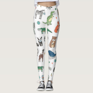 Tiermaske der Kinder, Virusmuster. Leggings