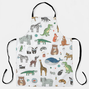 Tiermaske der Kinder, Virusmuster. Schürze