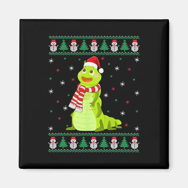 Tiermatching Family Ugly Christmas Sweater Magnet (Vorne)