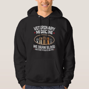 Tiermedizin Wir Zeichnete Blutfunny Vet Tech Hoodie