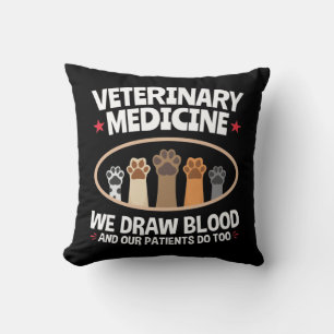 Tiermedizin Wir Zeichnete Blutfunny Vet Tech Kissen