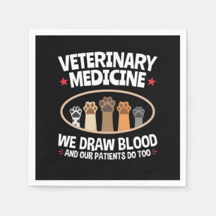 Tiermedizin Wir Zeichnete Blutfunny Vet Tech Serviette