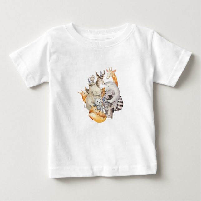 Tiermenagerie Baby T-shirt (Vorderseite)