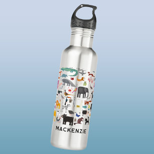 Tiermenagerie Personalisiert Edelstahlflasche