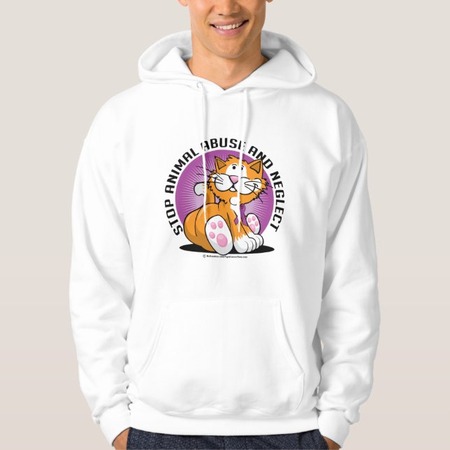 Tiermissbrauchs-Katze Hoodie (Vorderseite)