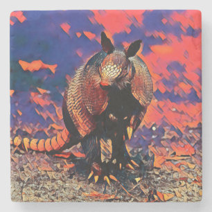 TierMix_Armadillo_001 Steinuntersetzer