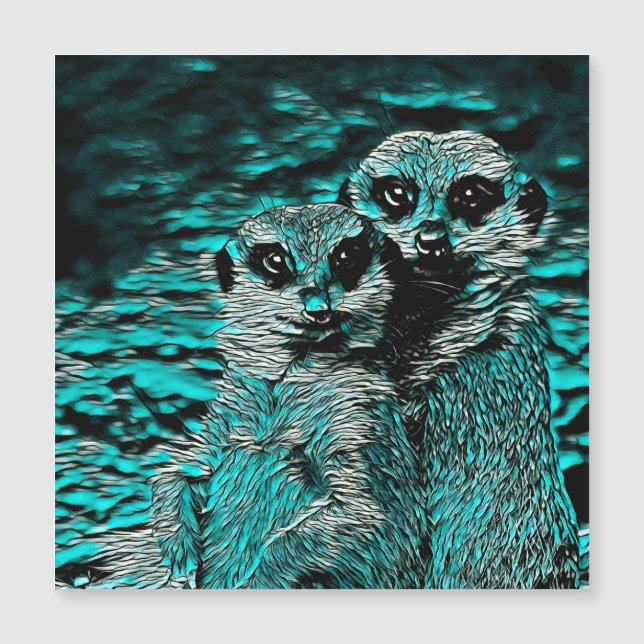 TierMix_Meerkat_001 Magnetkarte (Vorderseite)