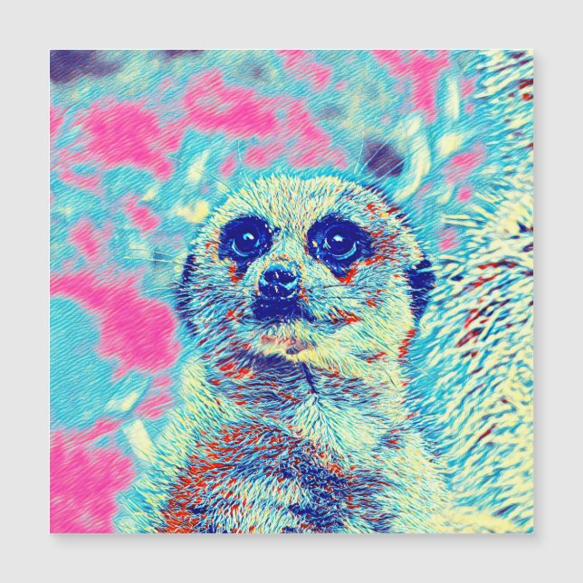 TierMix_Meerkat_008 Magnetkarte (Vorderseite)