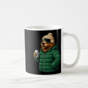 Tiermotive Braunbär Après-Ski-Shirt SkifahrenAni Kaffeetasse