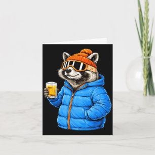 Tiermotive Panda-Party-Après-Ski-Shirt Skifahren Karte