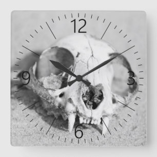 Tiermöwe Quadratische Wanduhr