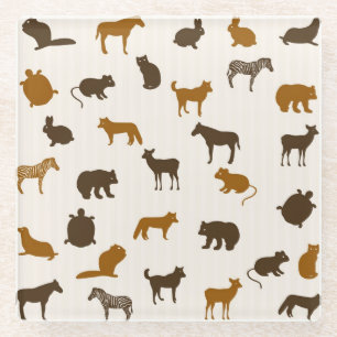 Tiermuster 1 glasuntersetzer