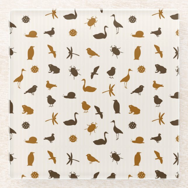 Tiermuster 2 glasuntersetzer (Vorderseite)