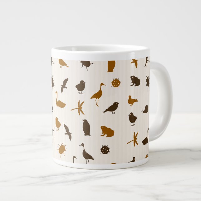 Tiermuster 2 Jumbo-Tasse (Vorderseite Rechts)