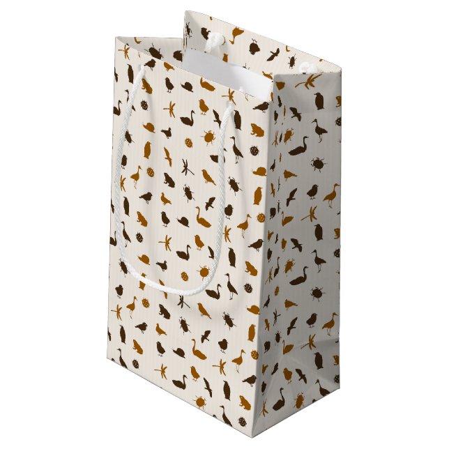 Tiermuster 2 kleine geschenktüte (Rückseite Schrägansicht)