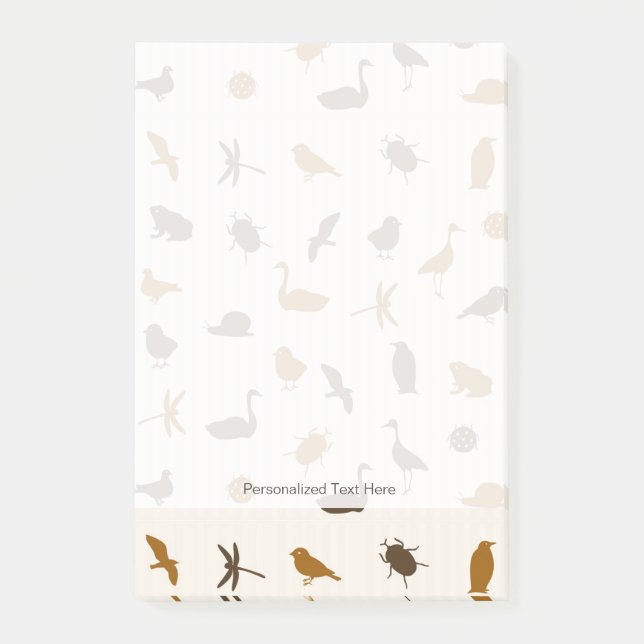 Tiermuster 2 post-it klebezettel (Vorderseite)