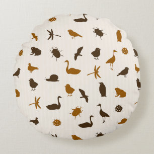 Tiermuster 2 rundes kissen