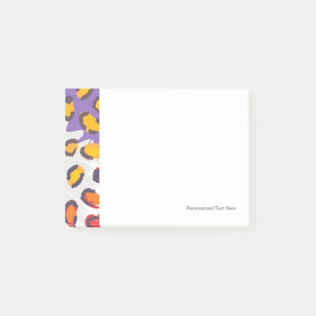 Tiermuster Post-it Klebezettel (Vorderseite)