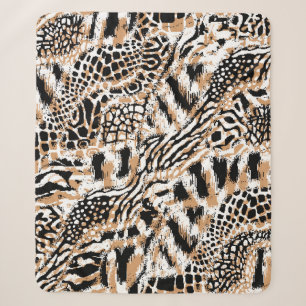 Tiermusterdesign. Modernes Leopardenmuster-Design Sherpadecke