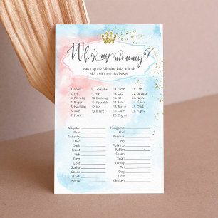 Tiername Babydusche Party der Geschlechtszugehör