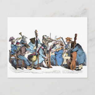 Tierorchester Postkarte
