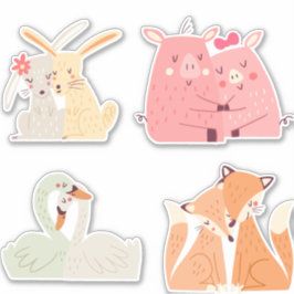 Tierpaar, Aufkleber für Sets