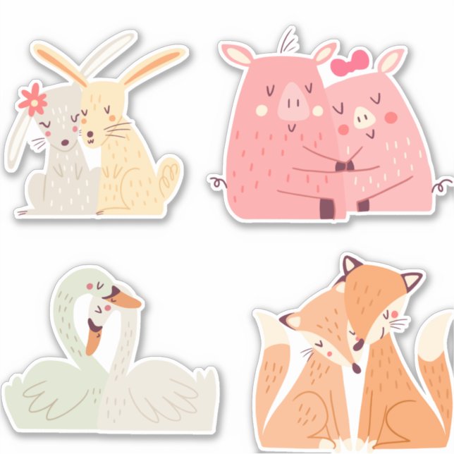 Tierpaar, Aufkleber für Sets (Vorderseite)