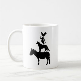 Tierpalette, Pferd, Hund, Katze, Stampfer Kaffeetasse